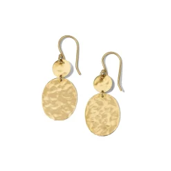 Crinkle Snowman Drop Earrings