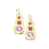 Crinkle 3-Stone Earrings
