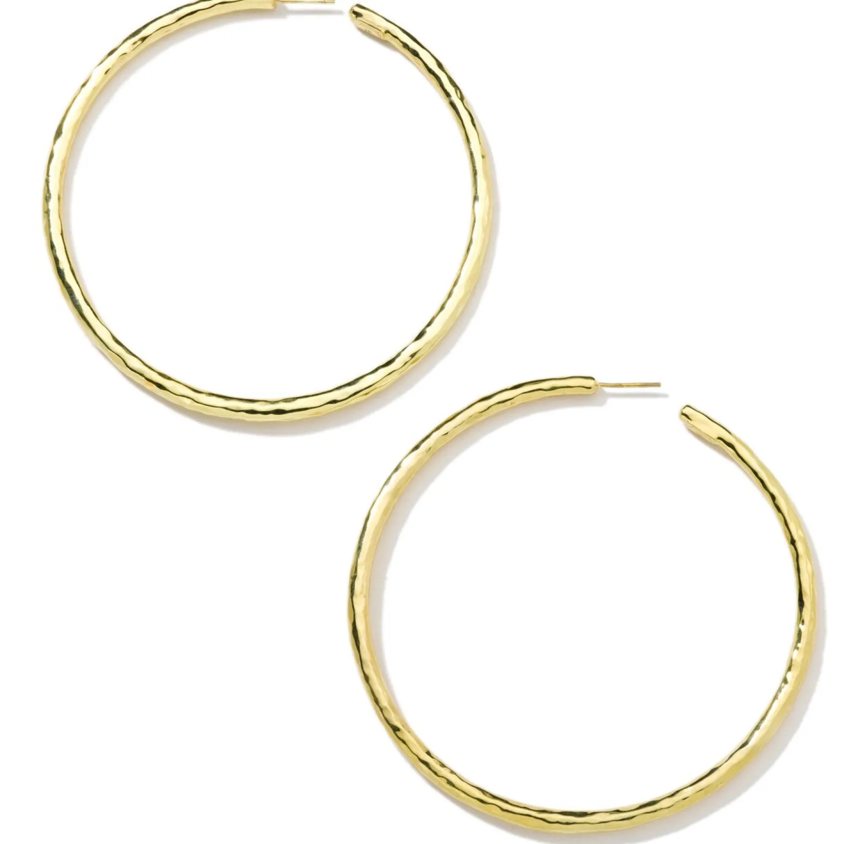 Extra Large Hammered Hoop Earrings