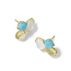 Gelato 3-Stone Stud Earrings
