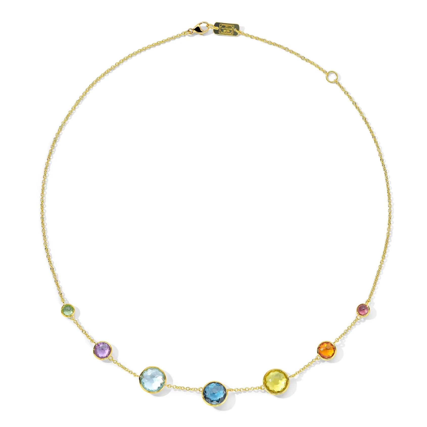 Graduated 7-Stone Necklace 16-18"