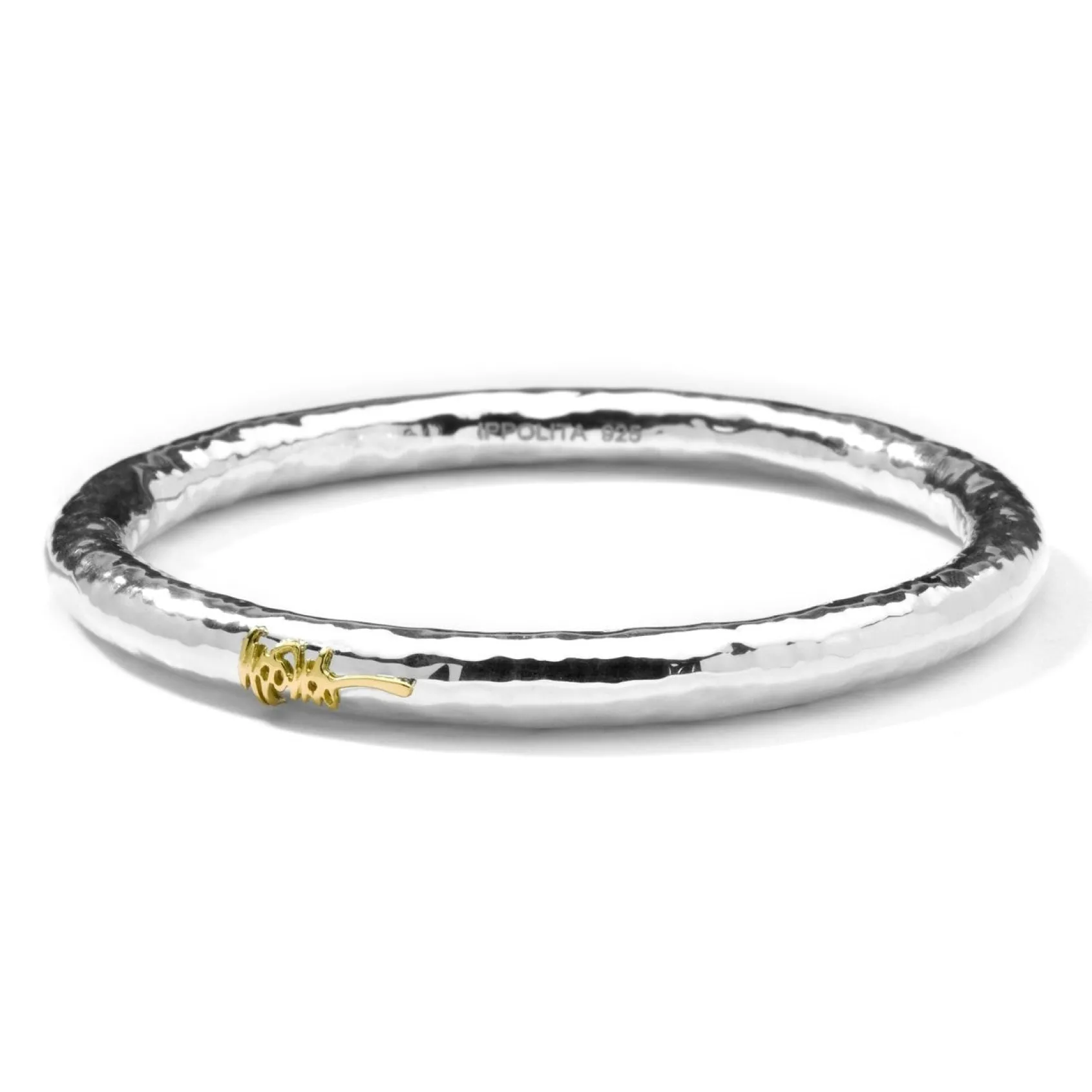 Hammered Signature Bangle Bracelet