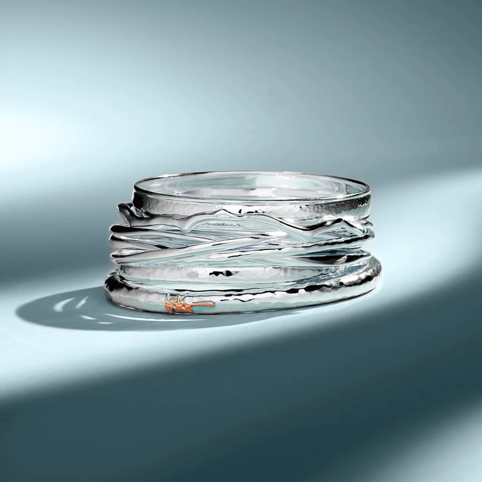 Hammered Signature Bangle Bracelet