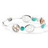 Lace Bangle Bracelet with Multi-Stone