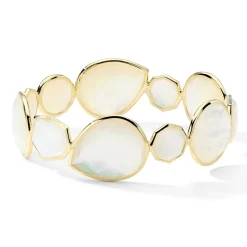 Large Bangle Bracelet with Multi Stone