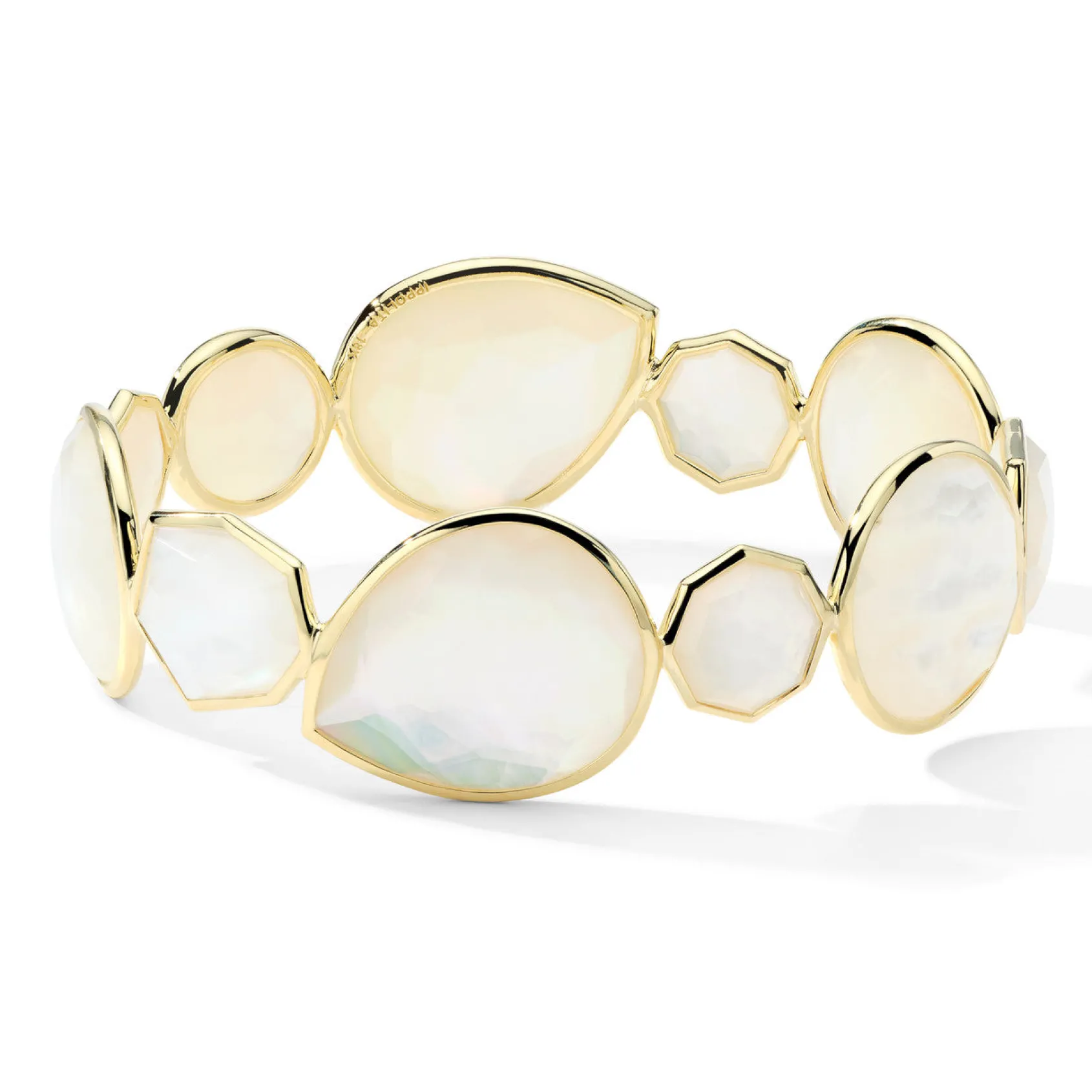 Large Bangle Bracelet with Multi Stone