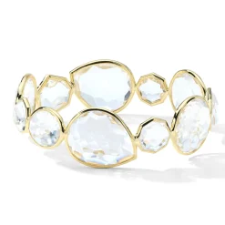 Large Bangle Bracelet with Multi Stone