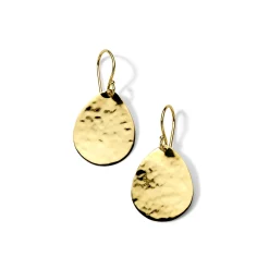 Large Crinkle Teardrop Earrings