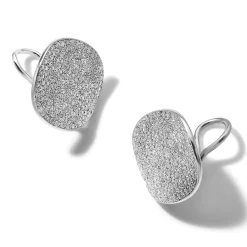 Large Flower Disc Clip Earrings