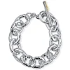 Large Hammered Bastille Link Bracelet