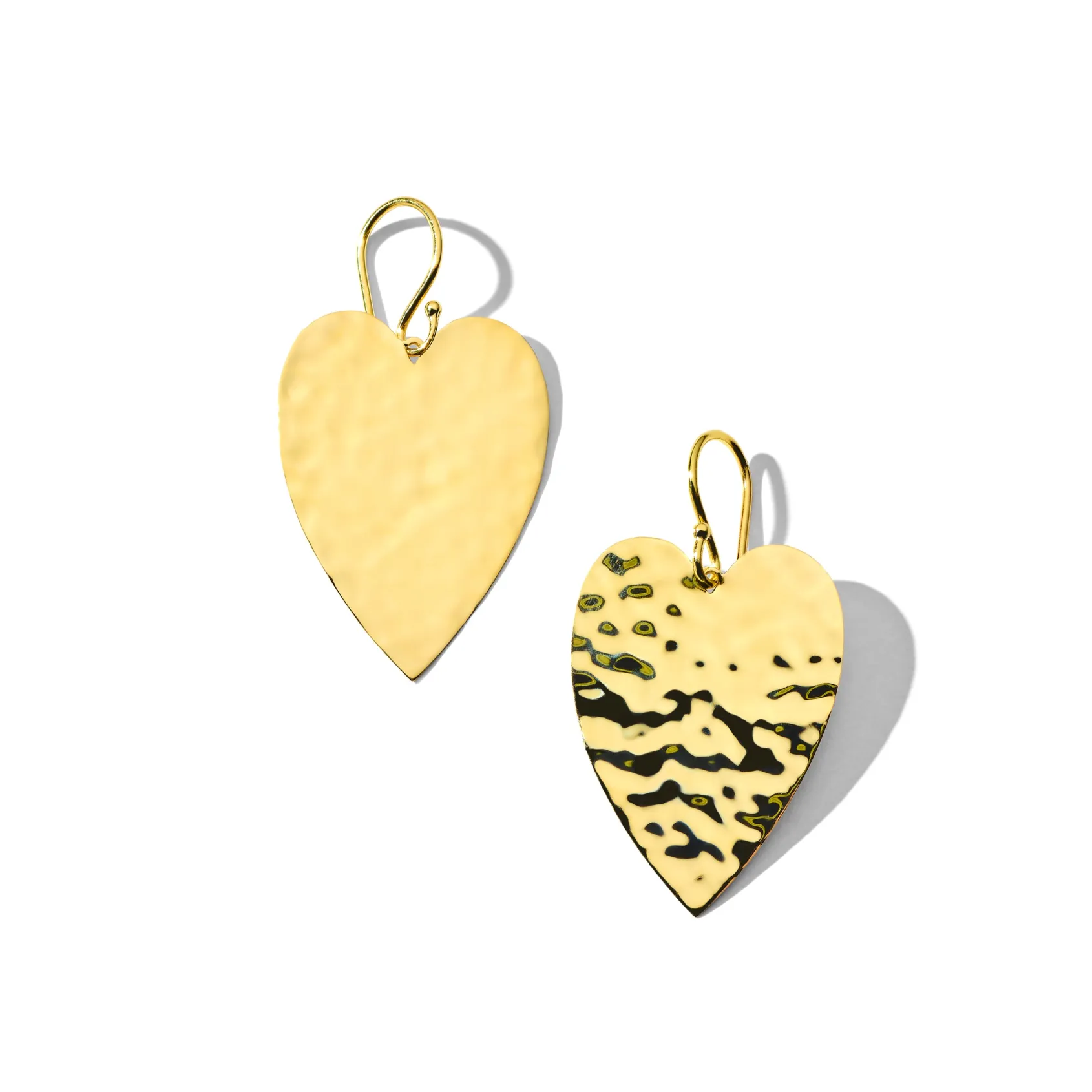 Large Heart Crinkle Earrings