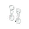 Large Mixed Cut 3-Tier Earrings