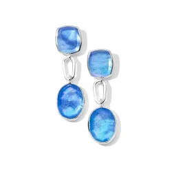 Large Mixed Cut 3-Tier Earrings