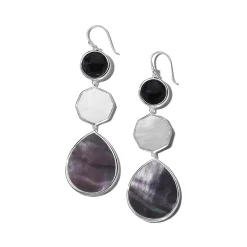 Large Polished Crazy 8's Earrings