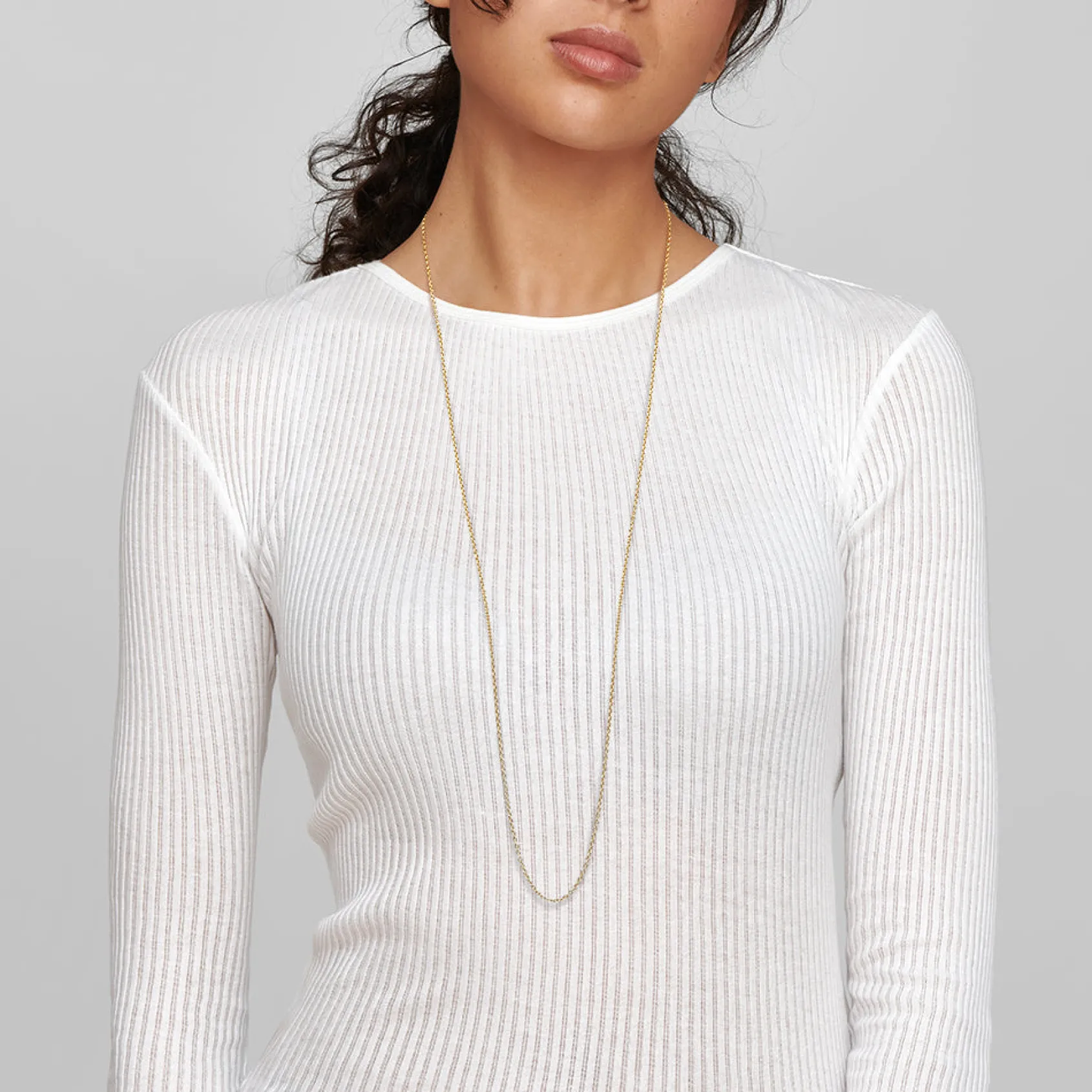 Long Charm Chain Necklace