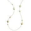 Long Hammered Multi Station Layering Necklace