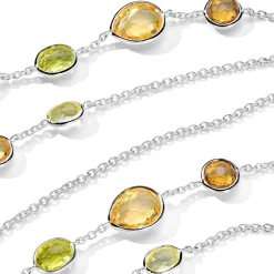 Long Mixed Shape Station Necklace