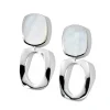 Long Oval and Large Frame Post Earrings