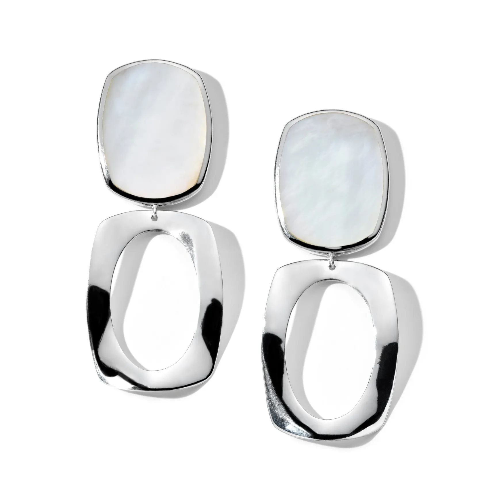 Long Oval and Large Frame Post Earrings