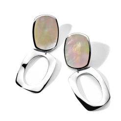 Long Oval and Large Frame Post Earrings
