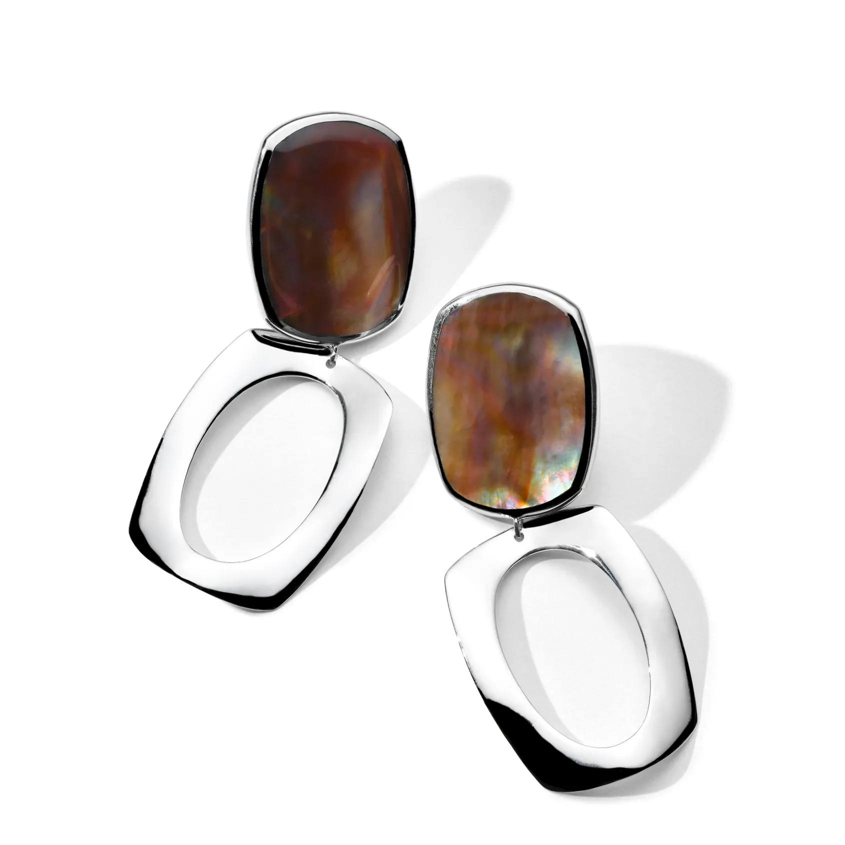 Long Oval and Large Frame Post Earrings