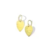 Medium Heart Crinkle Earrings