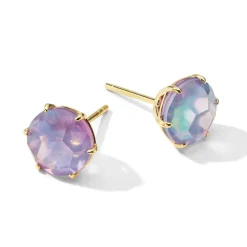 Medium Round Stud Earrings