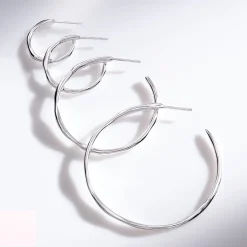 Medium Squiggle Hoop Earrings