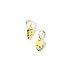 Mini Heart Crinkle Drop Earrings