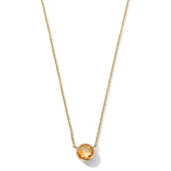 Mini Single Stone Pendant Necklace
