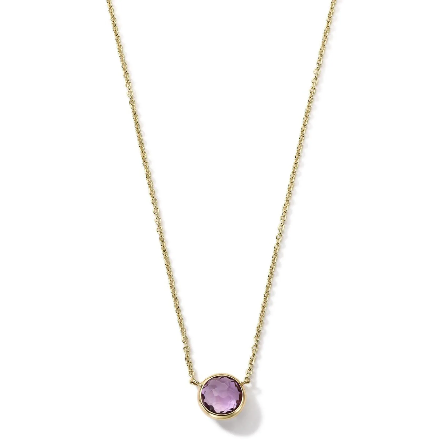 Mini Single Stone Pendant Necklace