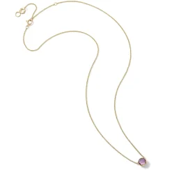 Mini Single Stone Pendant Necklace