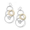 Mixed Metal Jumbo Hammered Jet Set Earrings