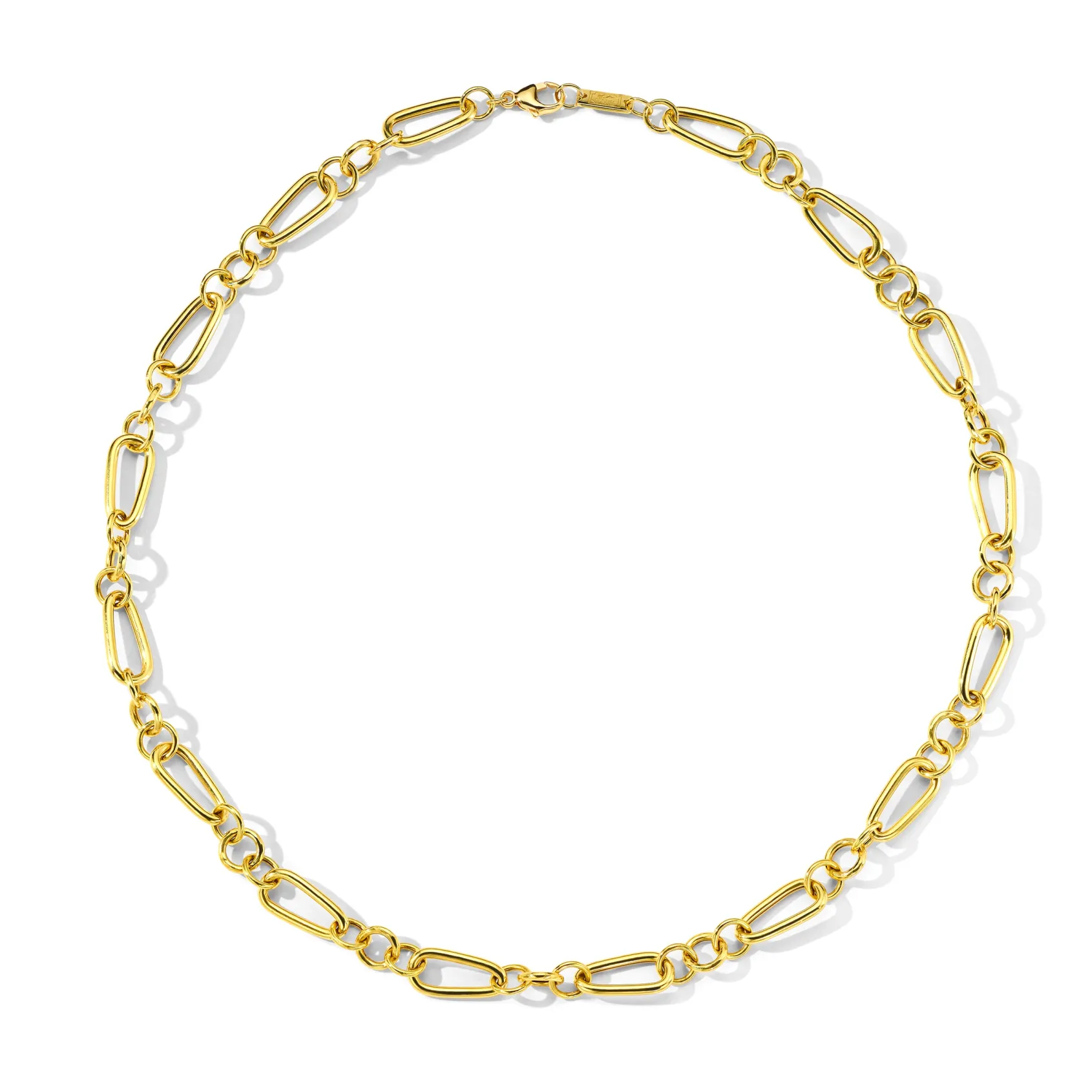 Mixed-Shape Link Necklace 18"