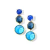 Multi-Shape 3-Drop Post Earrings
