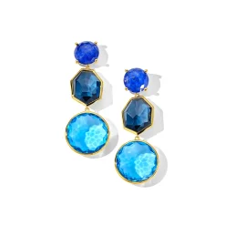 Multi-Shape 3-Drop Post Earrings
