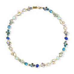 Multi-Stone Cluster Flexible Necklace