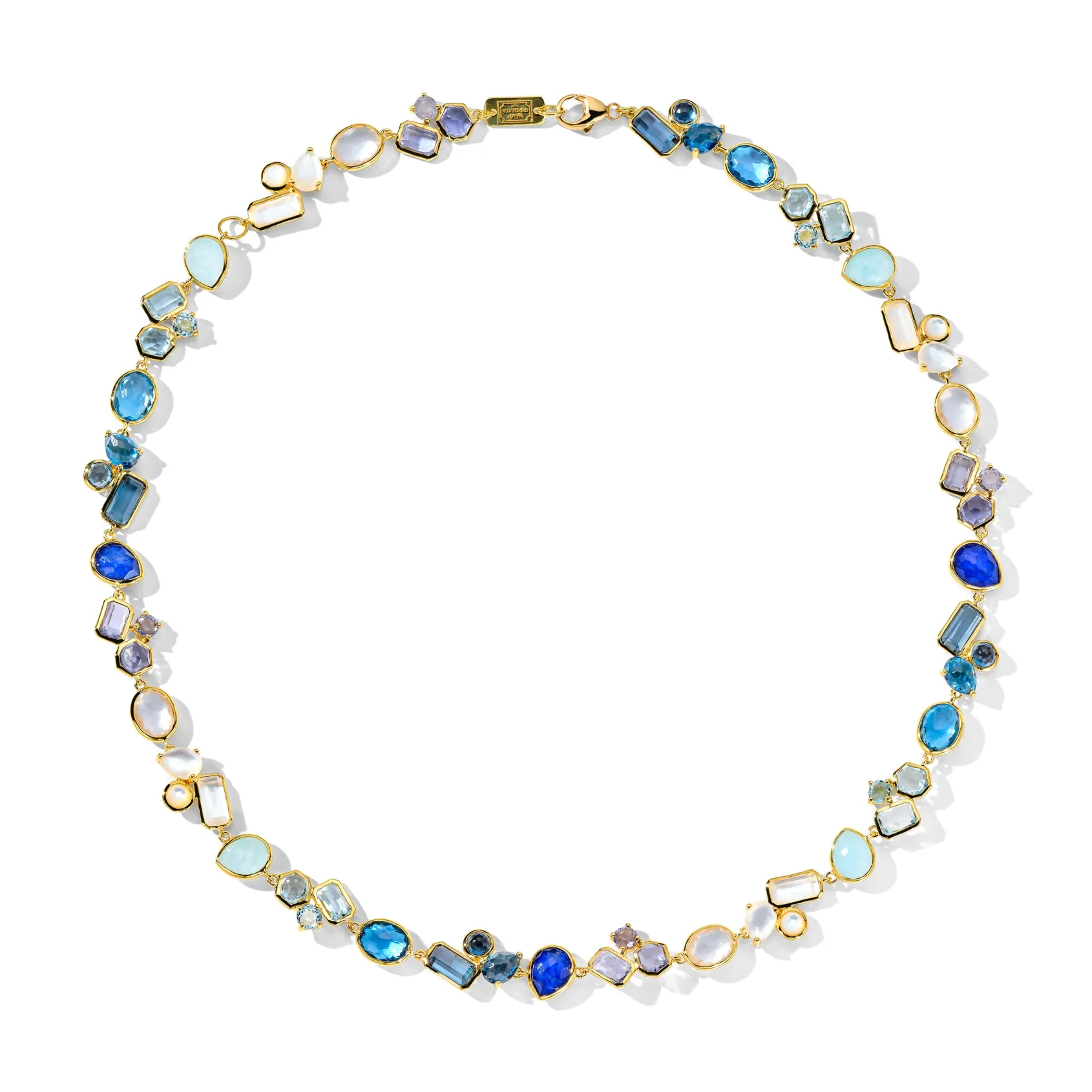 Multi-Stone Cluster Flexible Necklace