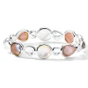 Multi-Stone Hinged Bangle Bracelet