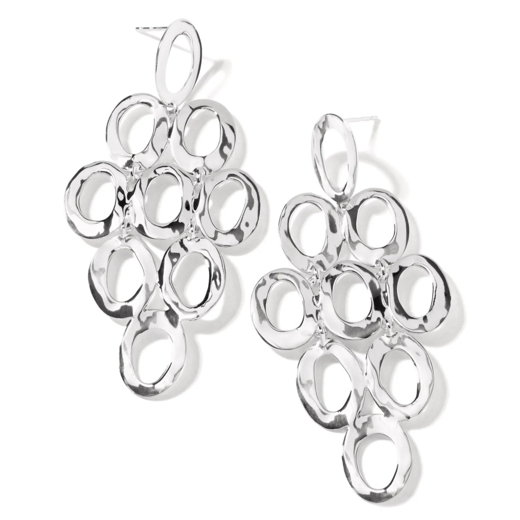 Open Oval Cascade Earrings
