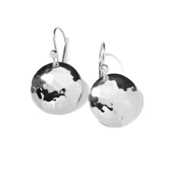 Shiny Drop Disc Earrings