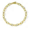 Short Hammered Bastille Link Necklace 18"