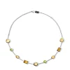 Short Mixed-Cut Station Necklace 16-18"