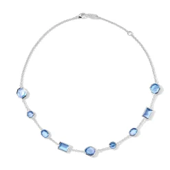 Short Mixed-Cut Station Necklace 16-18