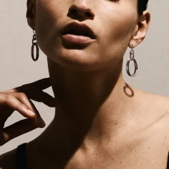 Short Oval Link Earrings