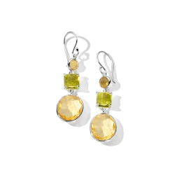 Small Multi-Stone Drop Earrings