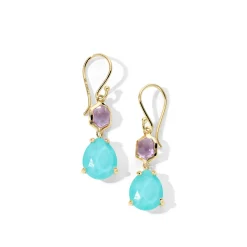 Small Snowman Multi Stone Earrings