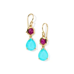 Small Snowman Multi Stone Earrings