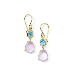 Small Snowman Multi Stone Earrings