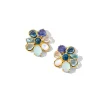 Small 8-Stone Cluster Earrings